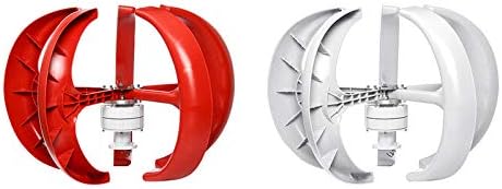 6000W Wind Turbines Generator+Controller 12V 24V 5 Blades Lantern Vertical Axis Permanent Magnet Generator for Home Streetlight 24v red (12v red)