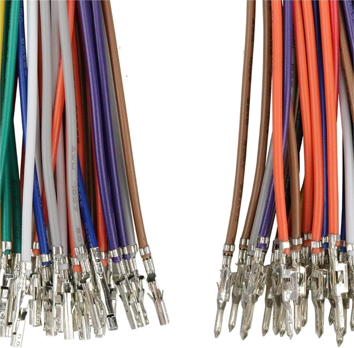 100PCS/lot 5557/5559 20AWG Connector Terminal Wire Electronic Wire Single/Double Head Male/Female Termina WIire Without housing(Gary,500MM_Double Head Female)