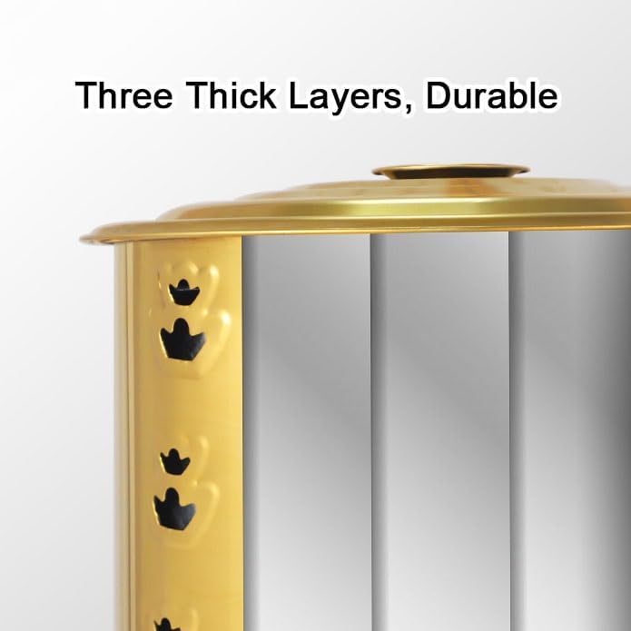 Incinerator Burn Barrel，Outdoor Burn Barrel Fire Pit Incinerator - Heavy Duty for Garden Waste Paper Leaf and Trash Burning(Large)