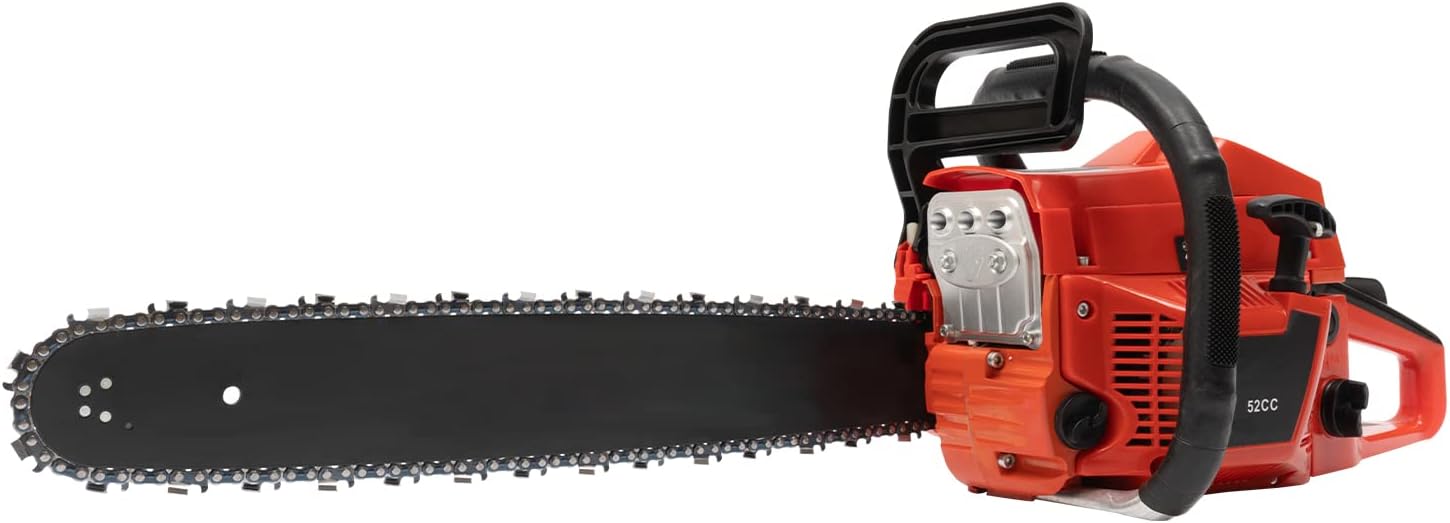 20 Inch Chainsaw, 2-Stroke 2.2KW Air-Cooled Chain Saw Gas Power, Gasoline Handheld Petrol Chain Saws for Forest Harvesting Cutting Wood Pruning Branches Gardening, 34.64 * 9.05 * 11.02inch