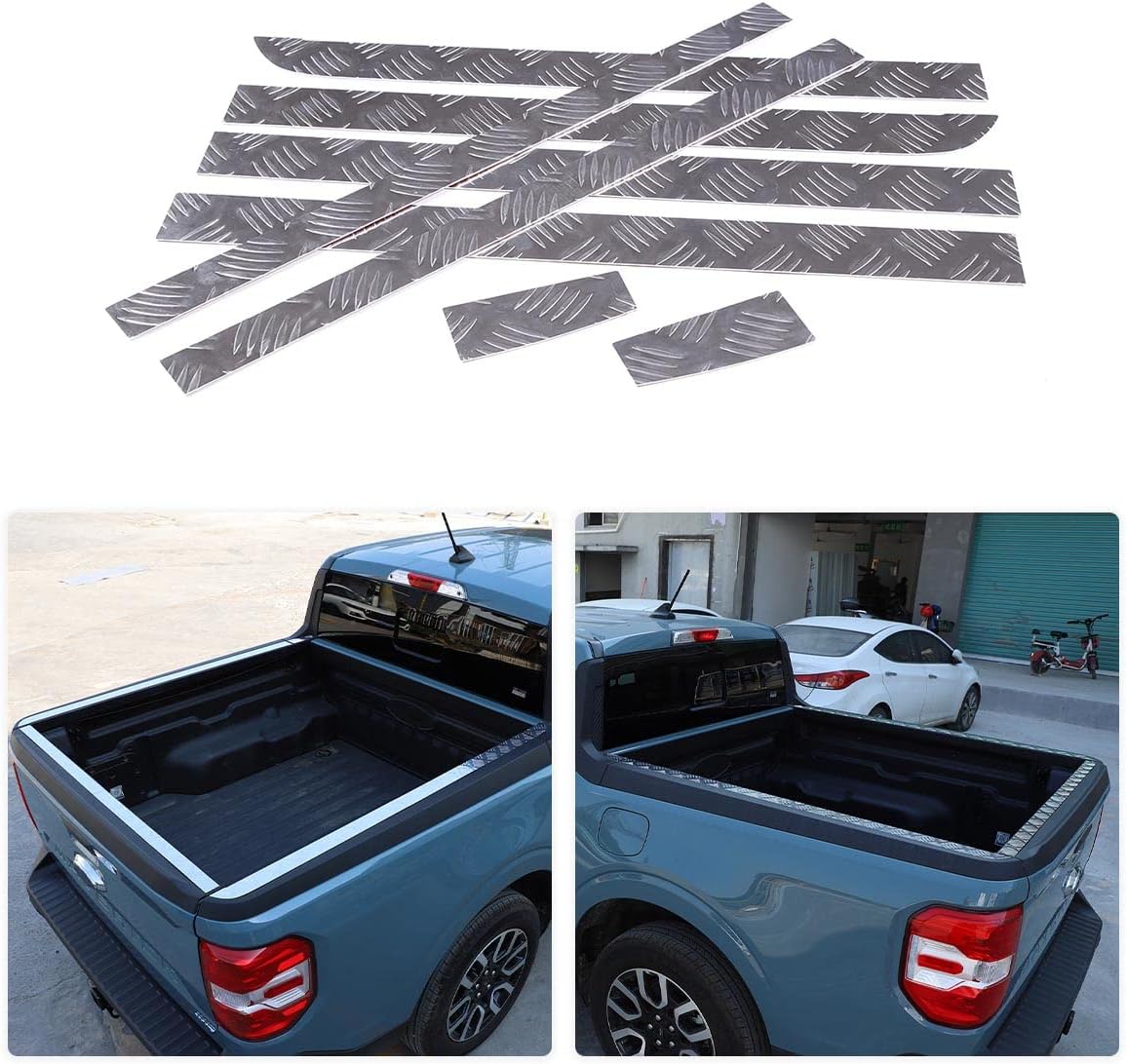 Car Truck Rear Slot Top Edge Guard Compatible with Ford Maverick 2022 Tailgate Spoiler Cap Tailgate Cover Molding Top Upper Protector Cap Strip Trunk Tailgate Top Edge Guard Trim Exterior Accessories