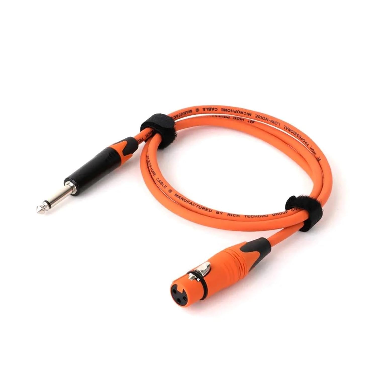 Guitar Audio Cable 1PC Mic Cord Jack 6.35/6.5 Mono Male to Female 1/4'' TS to XLR Microphone Cable for Speaker Guitar Amplifier(Orange,15m)