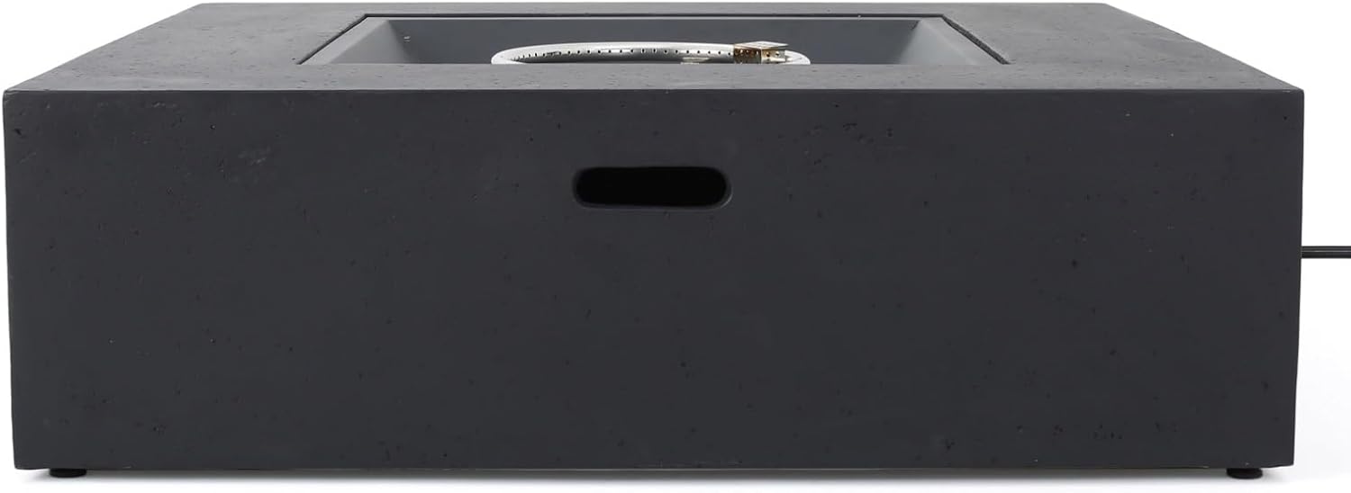 Outdoor Fire Pit Table 50,000 BTU Square MGO fire Pit - Outdoor Propane fire Pit with External Water Tank Design, Backyard Terrace Heater and for Deck, Garden and Camping Entertainment