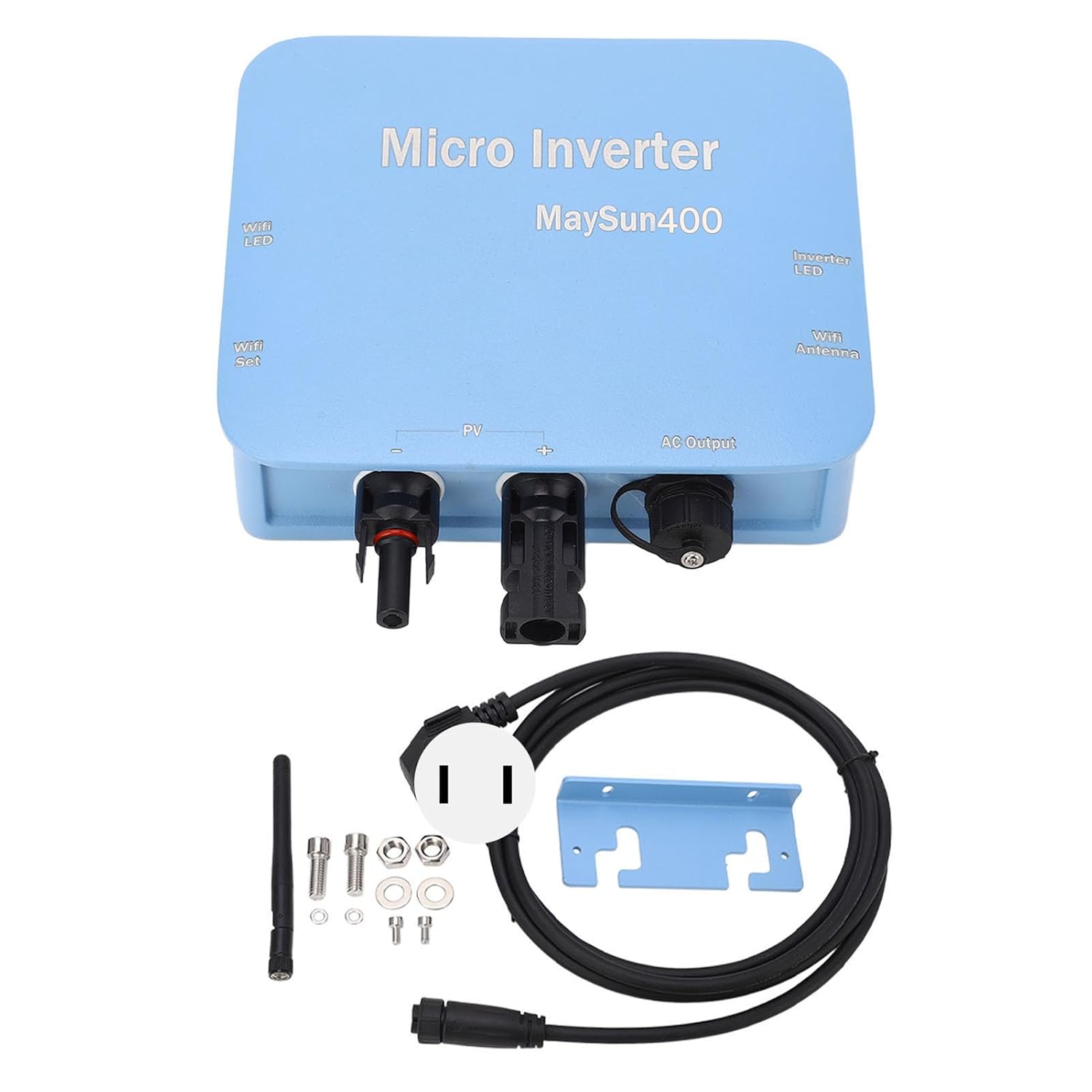 Micro MPPT Solar Inverter US Plug Grid Tie Inverter 120V 230V Auto Recognition WiFi for Farm (400W)