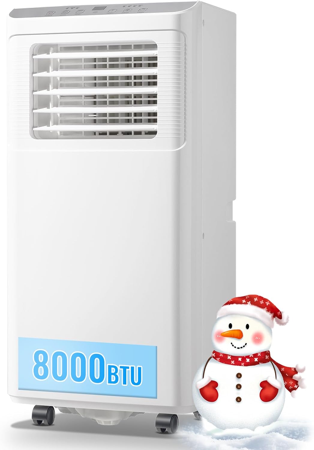 Portable Air conditioner 8,000 BTU ASHARE (4400 BTU SACC), AC Unit for Room up to 250 Sq. Ft with Remote Control, 3-in-1 Standing Air Conditioner, Floor AC Unit with Window Kit, White