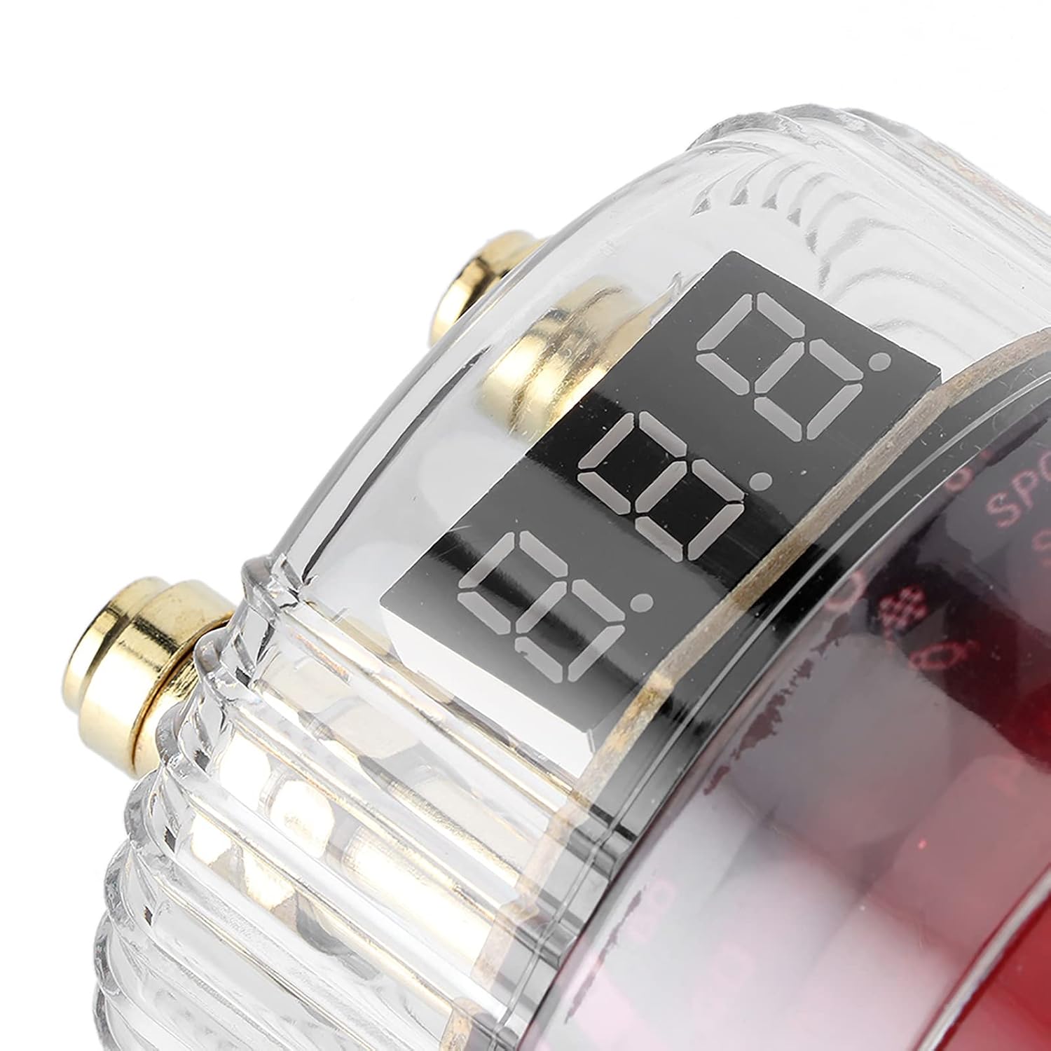 2 Car Audio Power Capacitor with Red LED Digital Voltage Display, Stabilizer for Amplifier, 10 16V DC Modified Auto Accessory, Aluminum Alloy ABS Material