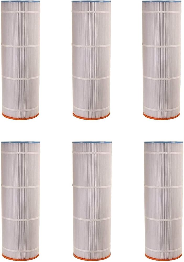 Unicel UHD-SR100 102 Square Foot 4 Oz Media Replacement Swimming Pool Filter Cartridge, 195 Pleats, Compatible with Sta-Rite Posi-Flo Models (6 Pack)