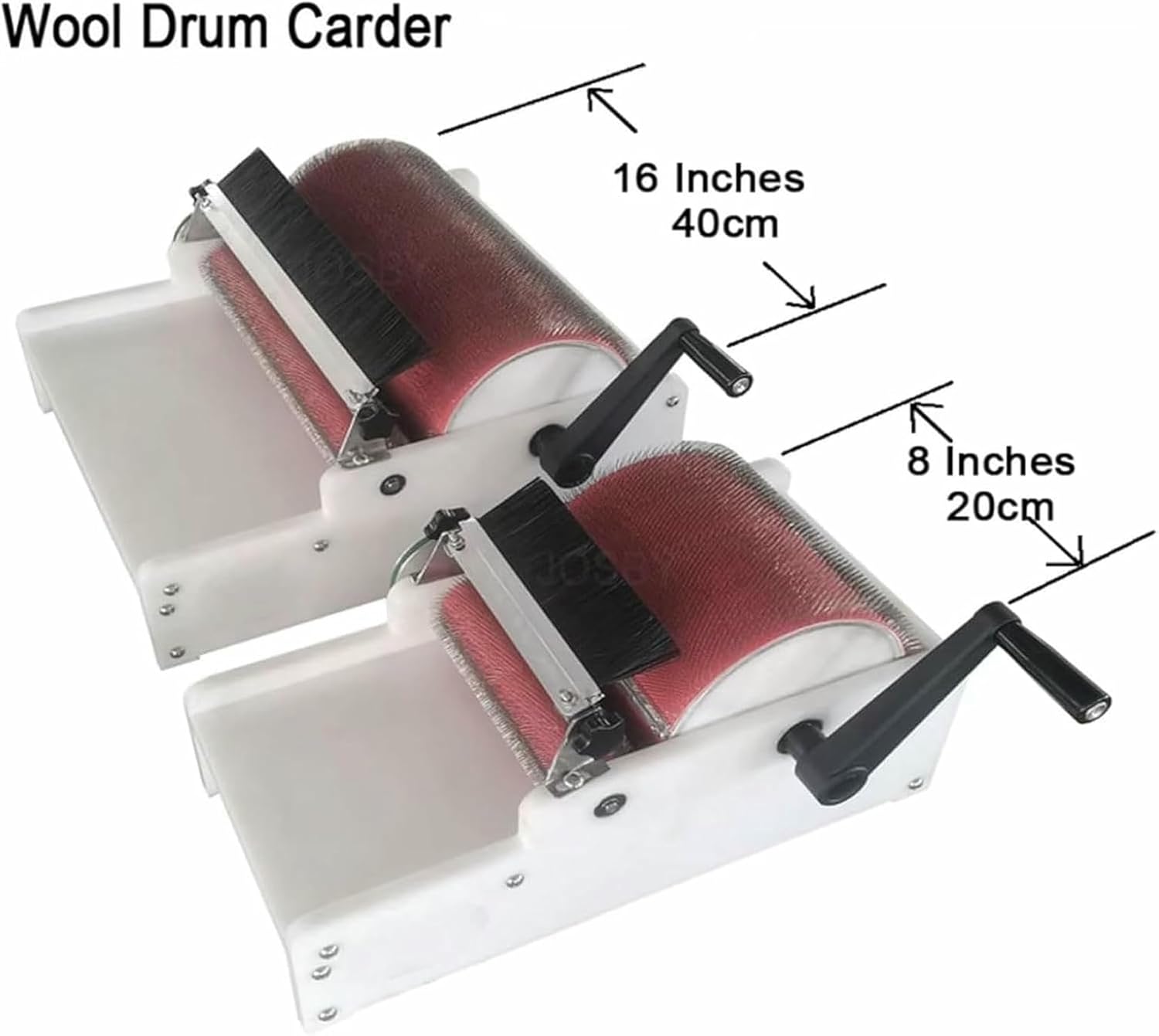 Heavy Duty Drum Carder, Manual Wool Carding Machine with Aluminum Alloy Speed Change Wheel and Belt Drive, Needle Density: 90 TPI, Perfect for Handcrafting and Textile Projects~/