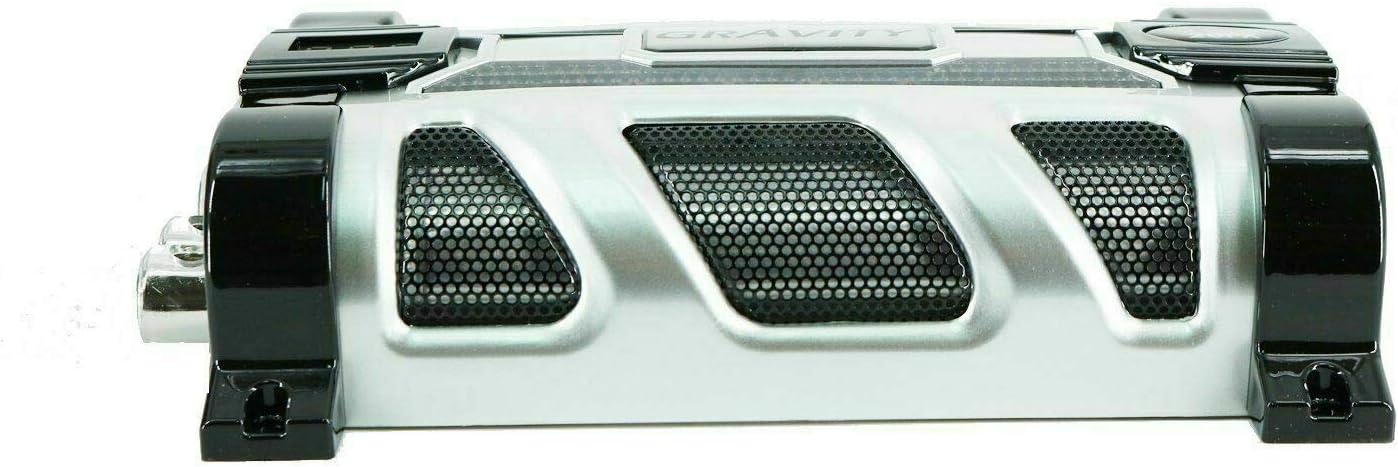 Gravity GR-10.0 Car Audio Mobile Battery Stiffening Portable Power 10.0 Farad Capacitor and Completed 5000 Watts Amplifier Installation Wiring kit 0 Gauge BGC0XLR Red