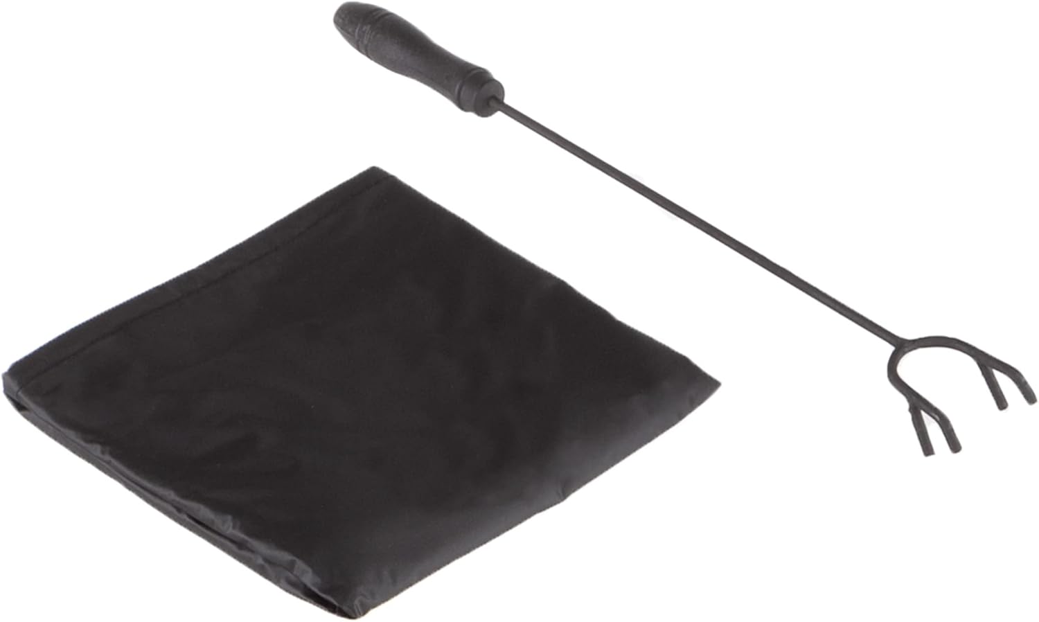 Fire Pit - 32-Inch Outdoor Wood Burning Firepit with Screen, Poker, and Cover - Outdoor Fire Pits for Backyard, Deck, or Patio by Pure Garden (Black)