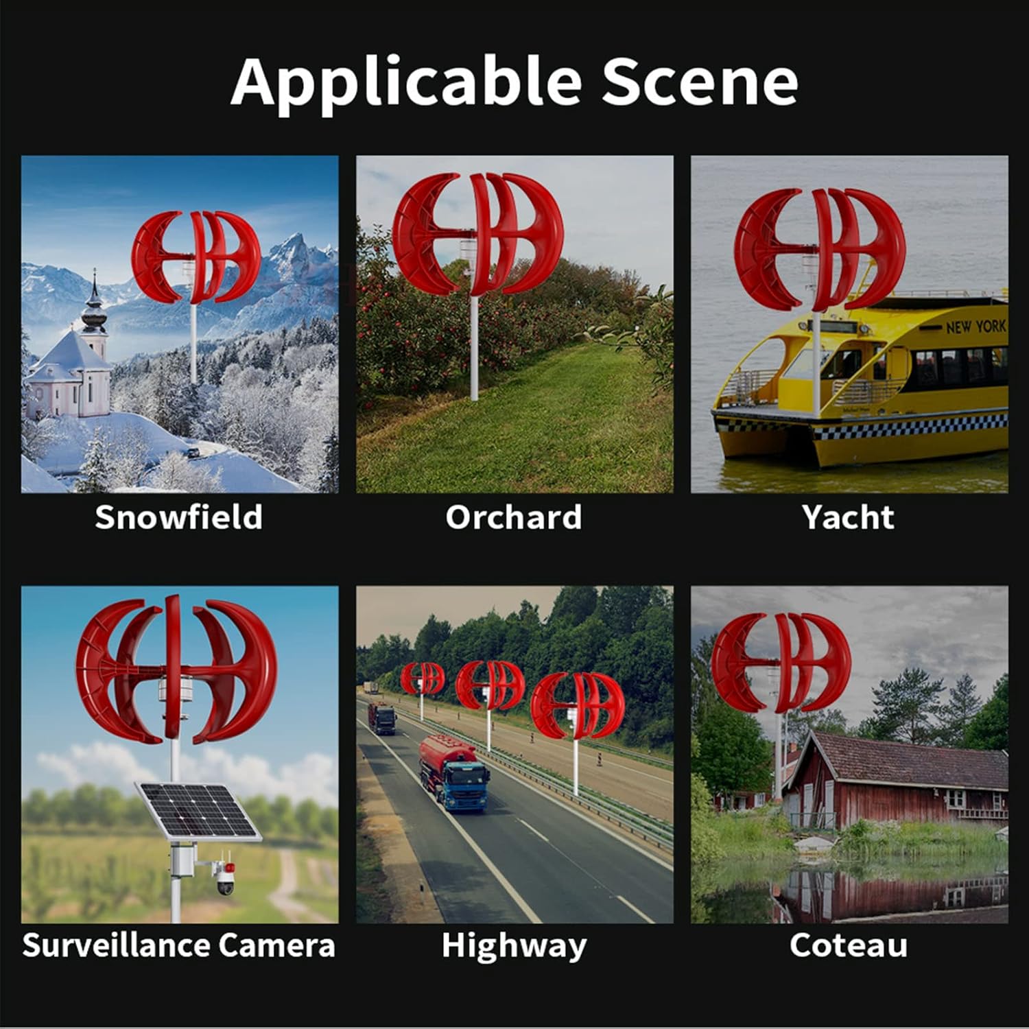 Low Noise10000w Vertical Axis Wind Generator, 110V/220Vhome Appliance Windmill Street Lamp Wind Turbine Generator + Small Wind Turbine Generator