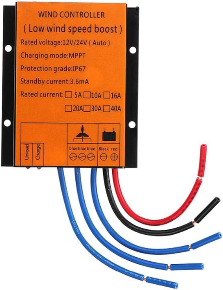 12V,HYZHANHONG 3600W Wind Turbine Charge Controller12v-48V Wind Turbine Generator Controller IP67 Waterproof Controller Suitable for Wind Turbine System