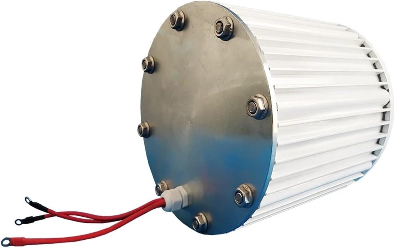 5KW 10KW Wind Turbine Electric Generator 48V 96V Low RPM tor Permanent Magnet Generator Hydro Turbine 20KW with Base Low Starting Speed for Home(Without Base,96V_5KW)