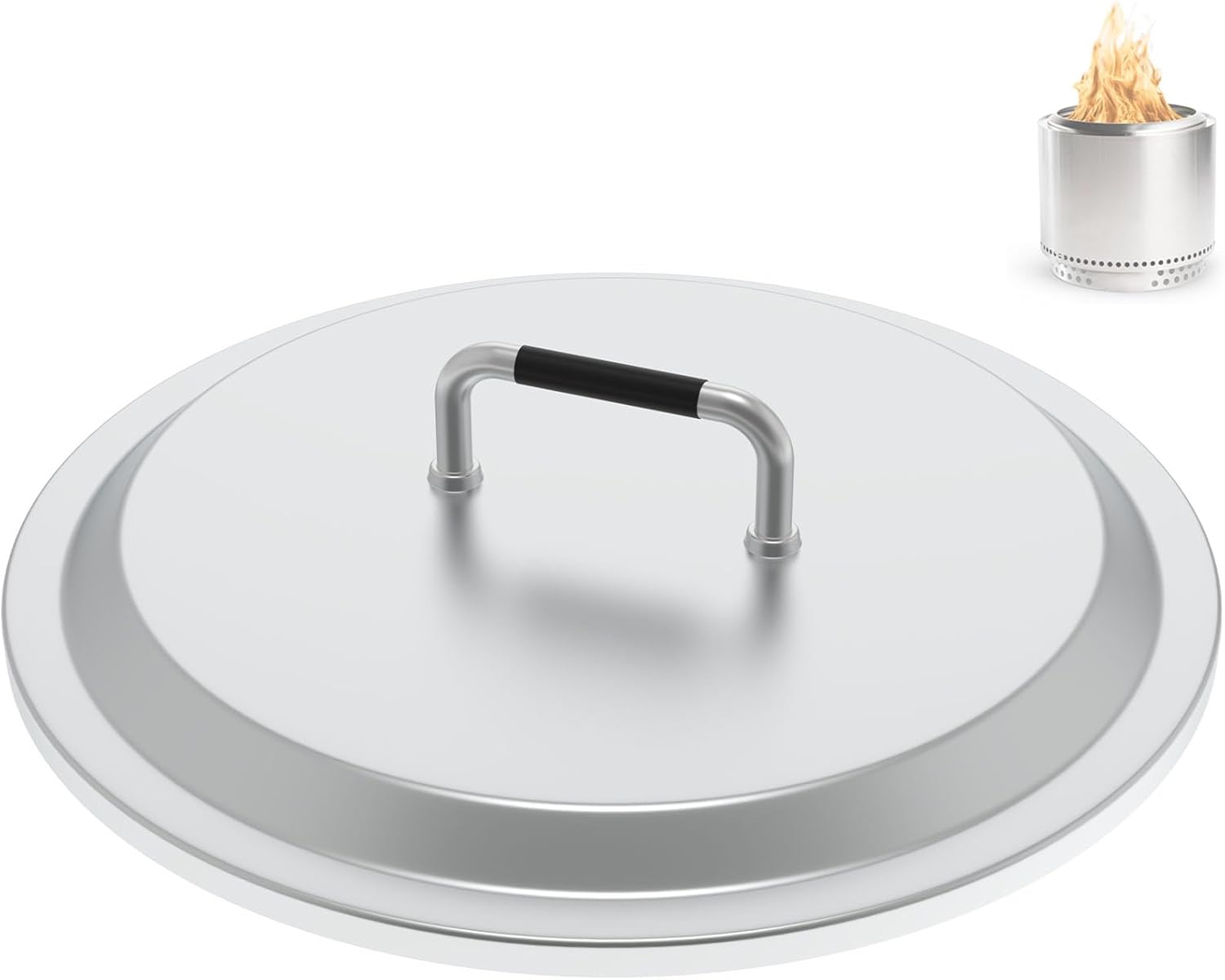 Fire Pit Lid for Solo Stove Yukon 2.0 & 1.0 Accessories, Stainless Steel Fire Pit Cover for Solo Stove Lid 27