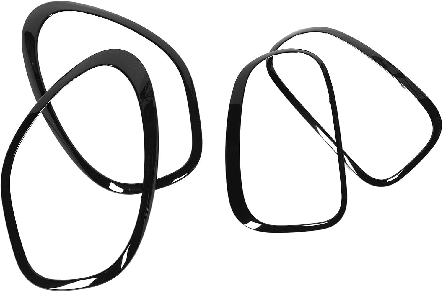 Headlight Bezel Trim Injection51139801574 Gloss Black 4 Piece Tail Light Cover Clip On Installation Fit For 2010 To 2016 R60, Other accessories