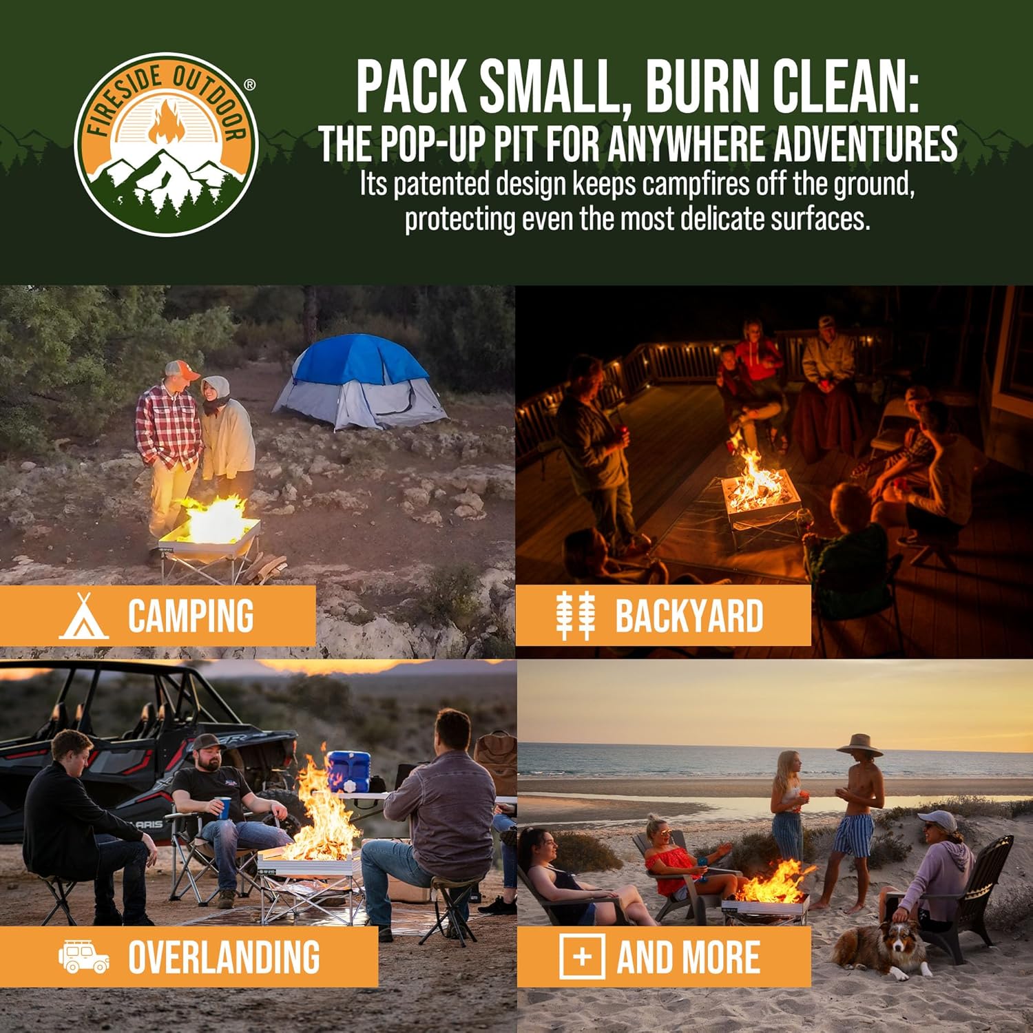 Fireside Outdoor Pop-Up Fire Pit 24