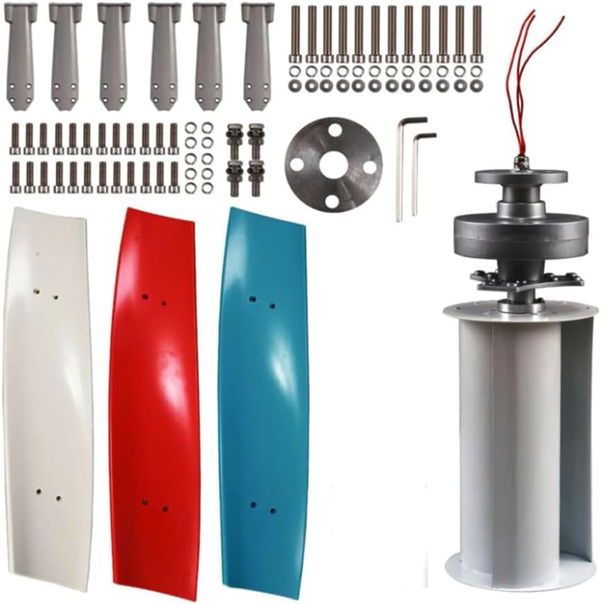 10000W Wind Turbine Vertical Axis Permanent Maglev Generator, Magnetic Levitation Vertical Axis Electric Power Generator 12V-220V, with Controller,12V