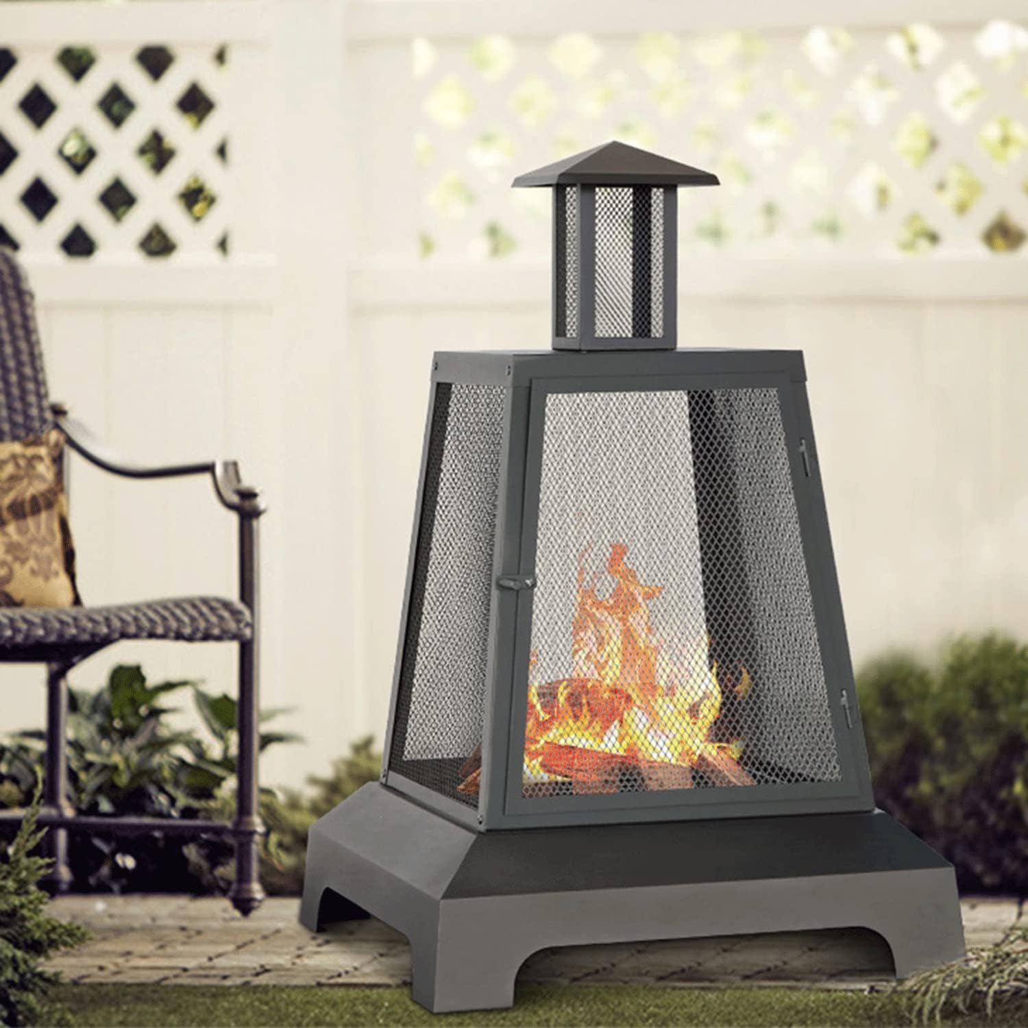 Wood Stove,Firepit,Outdoor Wood Burning Firepit,Bonfire Fire Pit,28in W×42in H,Smokeless Fire Pit,for Wood Burning and Low Smoke Great Camping Stove