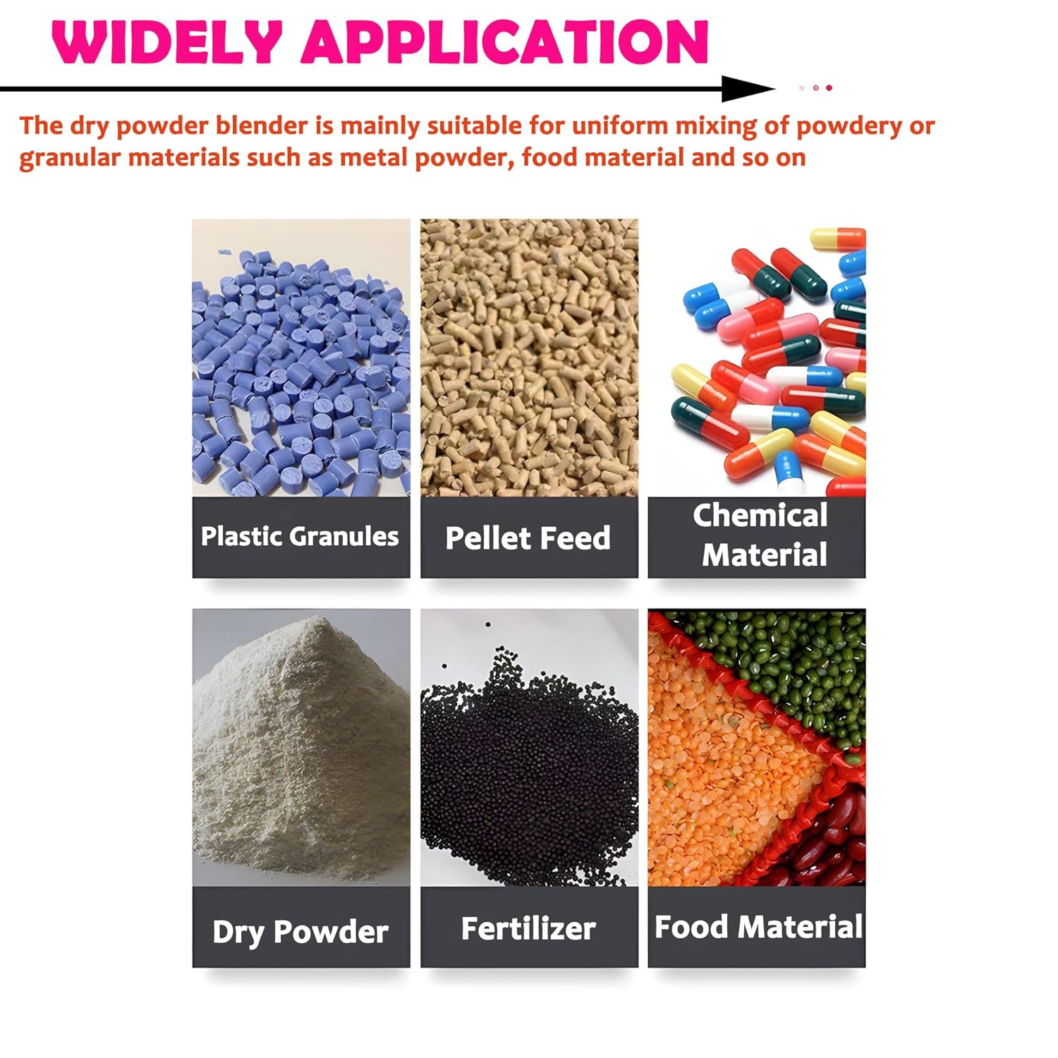 Stainless Steel Dry Powder Mixer Metal Powder Blender Granular and Food Drum Mixing Machine, 110V, 3KW, 60L