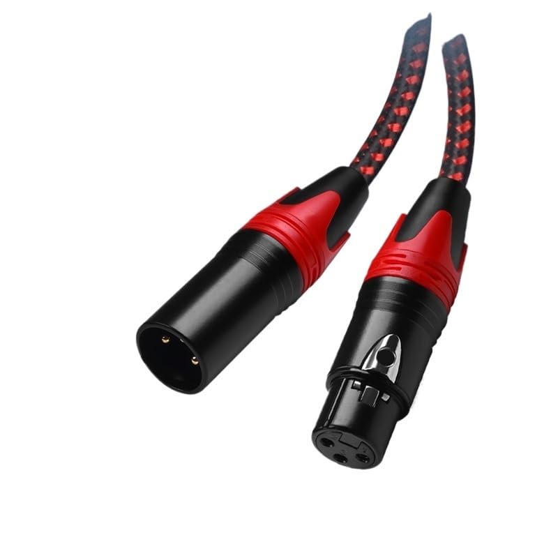 XLR Cable Male to Female 3-pin Balanced Microphone Audio Cable for MICR Mixers Studio Podcasts Amplifier Camera Camera(Pack of 2,1.5m)