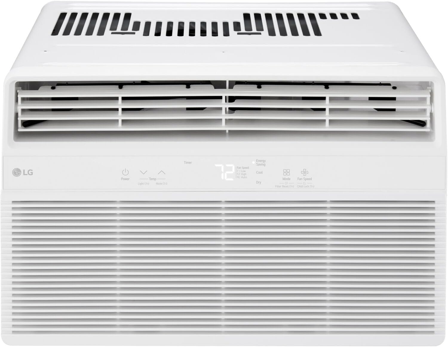 LG 6,000 BTU Window Air Conditioner, Cools 250 Sq.Ft. (10' x 25' Room Size), Quiet Operation, Electronic Control with Remote, 2 Cooling & Fan Speeds, 2-Way Air Deflection, Auto Restart, 115V