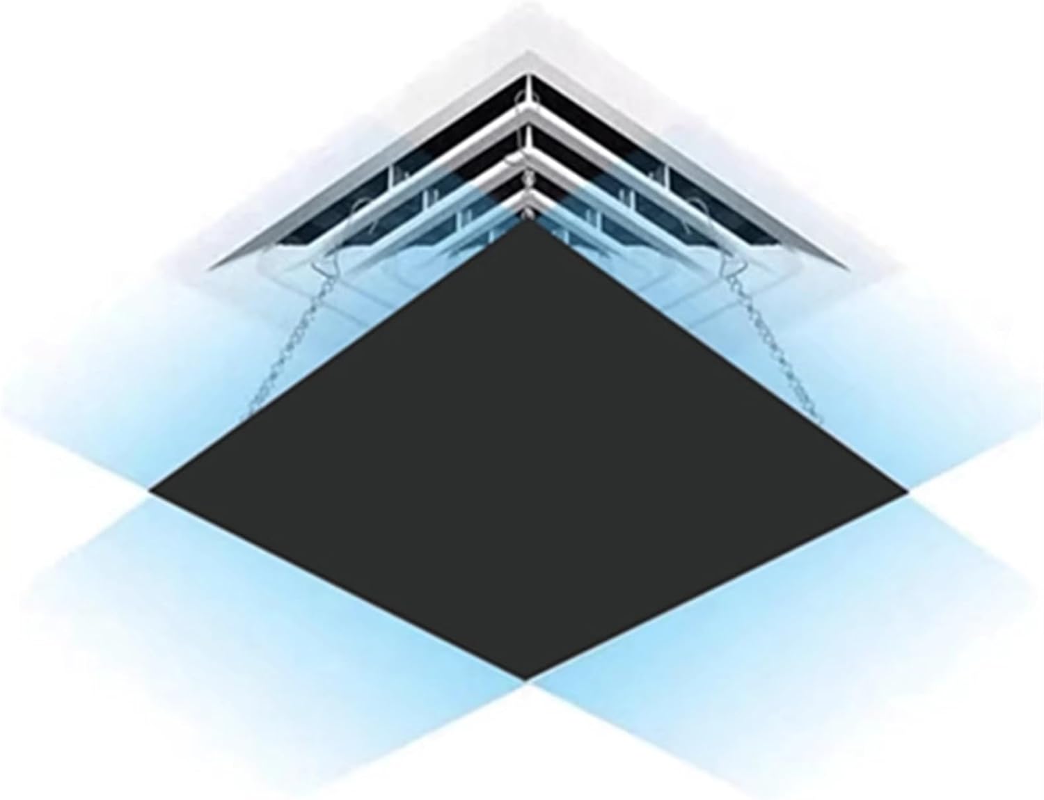 Air Conditioning Deflector Angle Adjustable Air Conditioner Deflector for Ceiling Central Air Conditioning,Prevent The Cold Air From Blowing Straight for Home Hotel Office