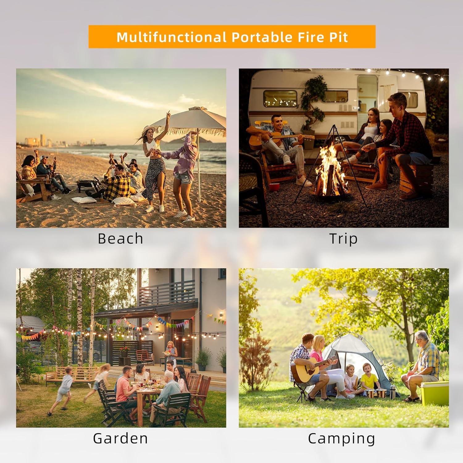 Burn Barrels for Outside, Square Carbon Steel Firepit, Heavy Duty Outdoor Incinerator Drum 22 Inch Burn Cage for Paper, Leaves, Trash & Wood (Black, 21