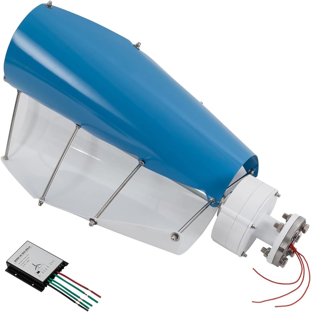 9000W Wind Turbine Generator, 2 Blades Power 12V 24V 48V with Hybrid Solar Charger System for Farm RV Home Use,48v