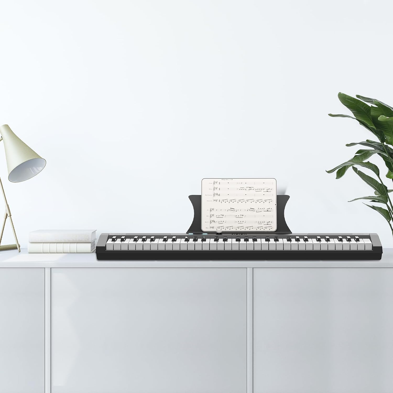 Electronic Keyboards Piano 61 Key Weighted, Portable Keyboards Piano with Power Supply, Built In Speakers, Pedalfor Beginners and Professionals,Perfect for Birthday or Christmas(without stand)