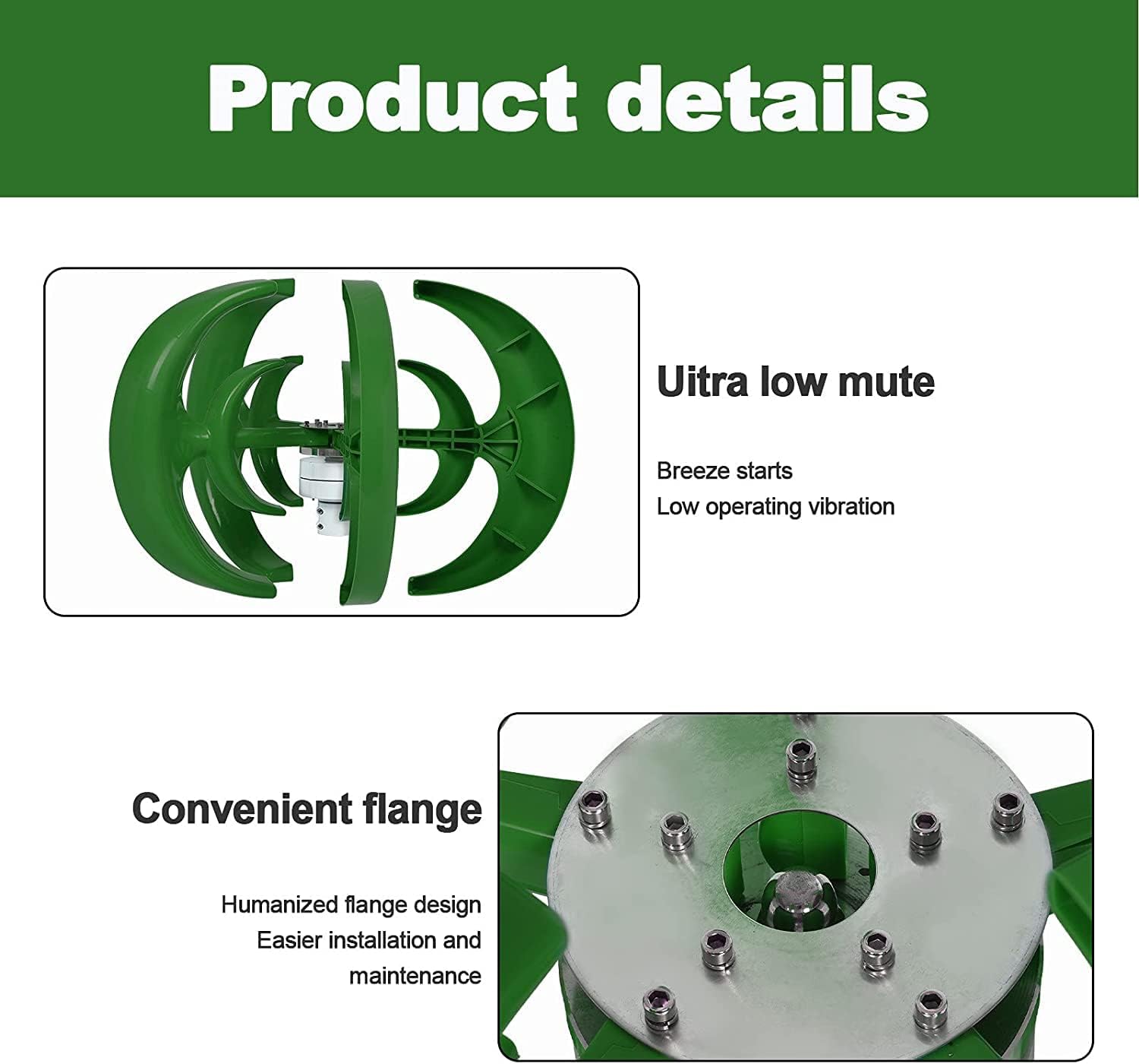 Wind Turbine 9000W 5 Blade Wind Vertical Axis Generator 3 Phase AC Permanent Magnet Generator Wind Generator Kit with Controller