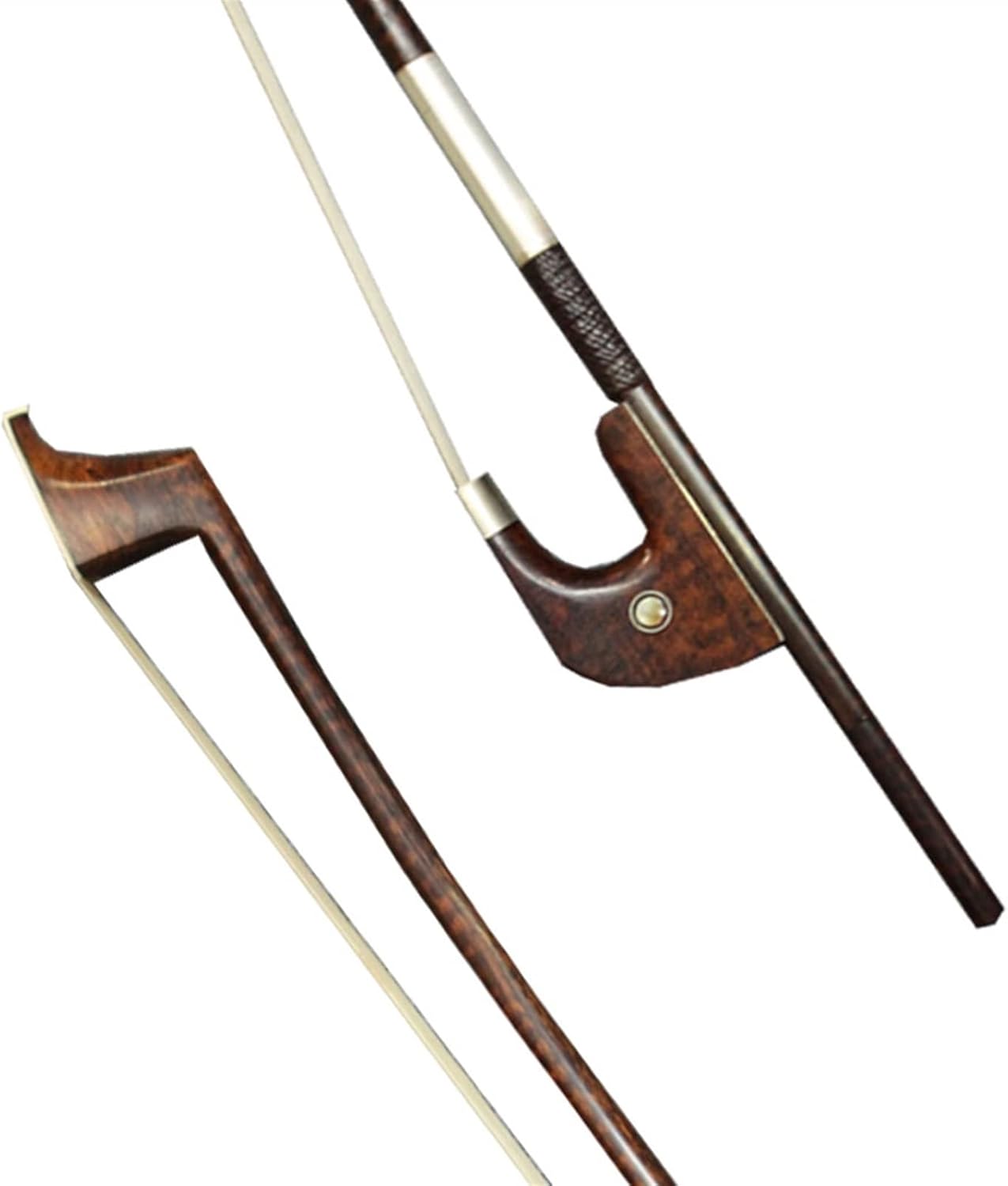 TSTS Handmade Snakewood Double Bass Bow for 4/4 Size German Style Snakewood Frog Professional Violin Bow
