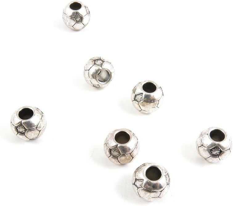 Jewelry Making Charms Antique Silver Tone Color Jewellery Charme Findingss Bulk Wholesale Suppliers Arts Crafts I8NF2 Football Loose Beads