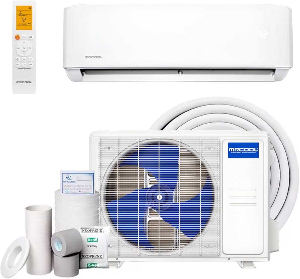 MRCOOL 12000 BTU 230V Ductless Inverter Mini Split Air Conditioner & Heat Pump System, Advantage Series - Wall-Mounted AC Unit w/Heating and Cooling for Home, Office & Commercial Space