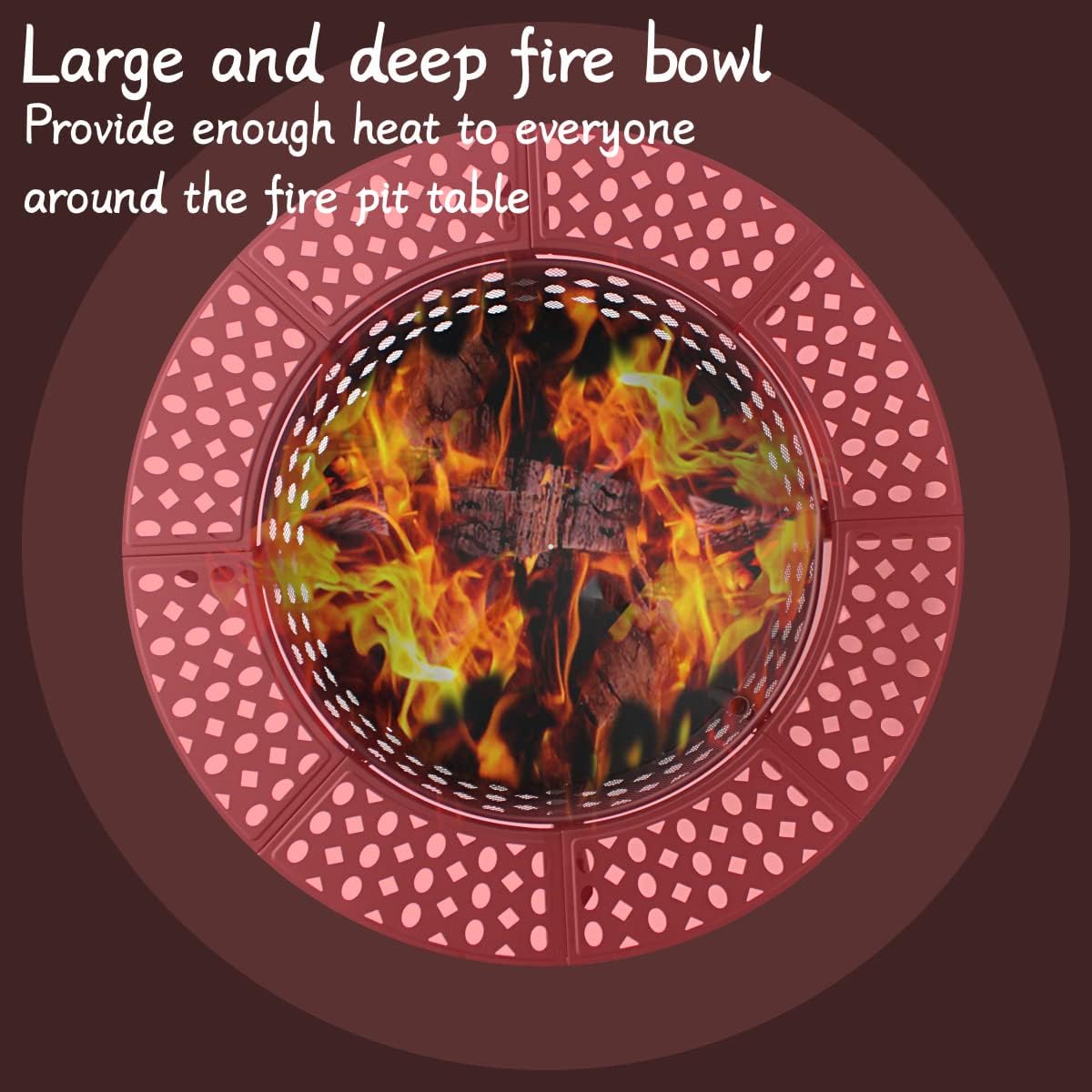 36 Inch Fire Pit with 2 Grills, Wood Burning Fire Pits for Outside with Lid, Poker and Round Waterproof Cover, BBQ& Outdoor Firepit & Round Metal Table 3 in 1 for Patio, Picnic, Party (BLACK 36 inch)