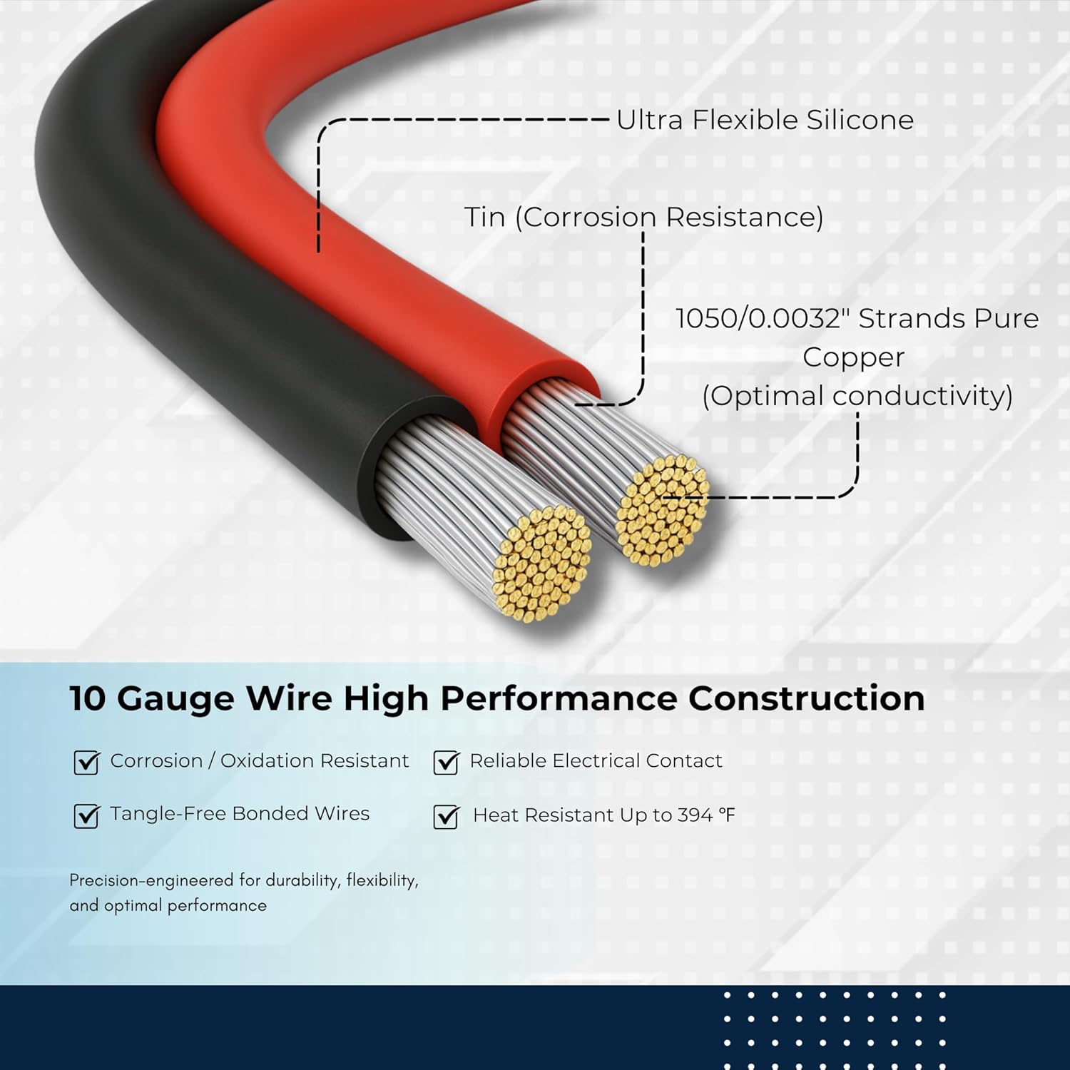 XT60i to XT60i Extension Cable Male to Female 10AWG 50FT, XT60i Connectors Solar Charging Cable Silicone Wire for Solar Generator Portable Power Station