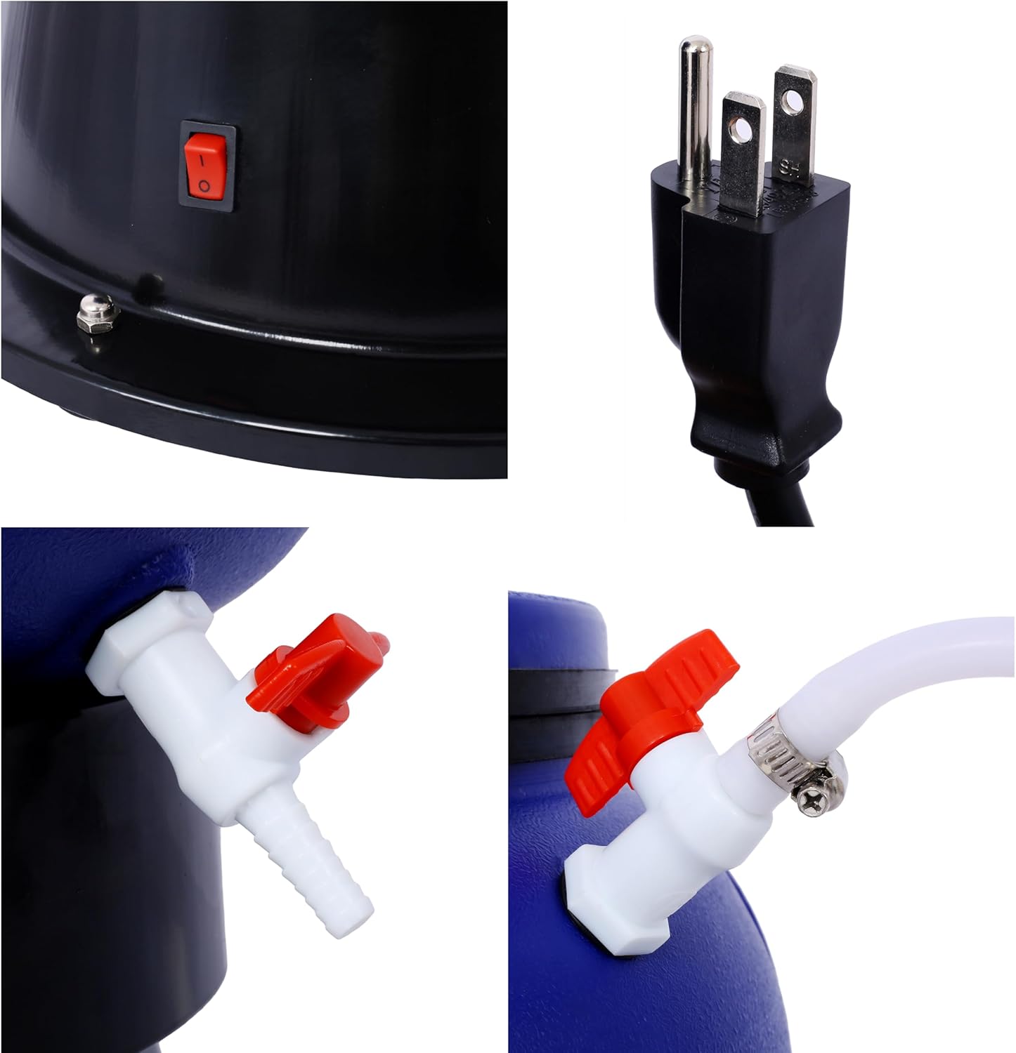 Electric Metal Parts Tumbler Plisher- Metal Polishing 18 lbs Vibratory Tumbler Rotary Vibratory Bowl Metal Cleaner Bowl Finishing Machine Cleaning Tumbler Industrial Polisher Heavy Duty