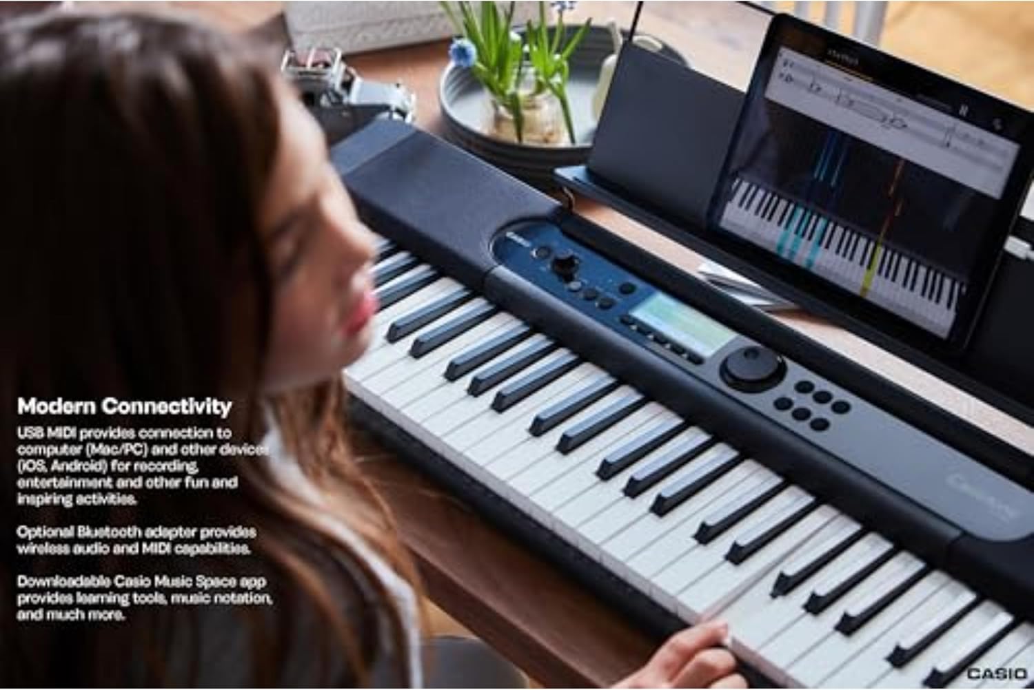 Casio Casiotone CT-S400 – 61-Key Touch-Responsive Portable Keyboard | AiX Sound, 600 Tones, 200 Rhythms, Pitch Bend, USB-MIDI, Surround Speakers, Chordana App Compatible | Lightweight & Travel-Ready