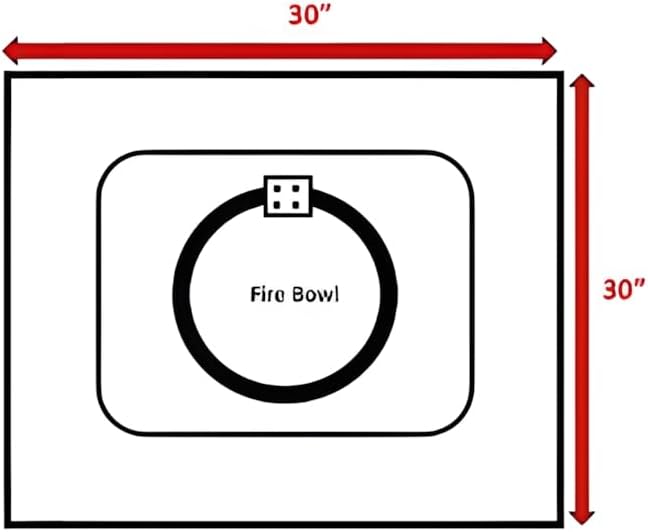 Penau 25 Inchs H x 30 Inchs W Steel Outdoor Fire Pit Table with Lid - Self-Contained, All-Year Use, Push Button Ignition, Gray