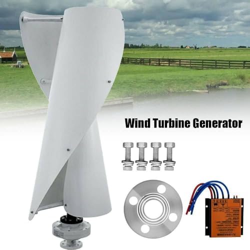 Vertical Wind Turbine Generator Kit - 12V/24V Maglev Helix Windmill with 2 Blades, Portable Power Turbine, Efficient Vertical Axis Wind Generator with Controller