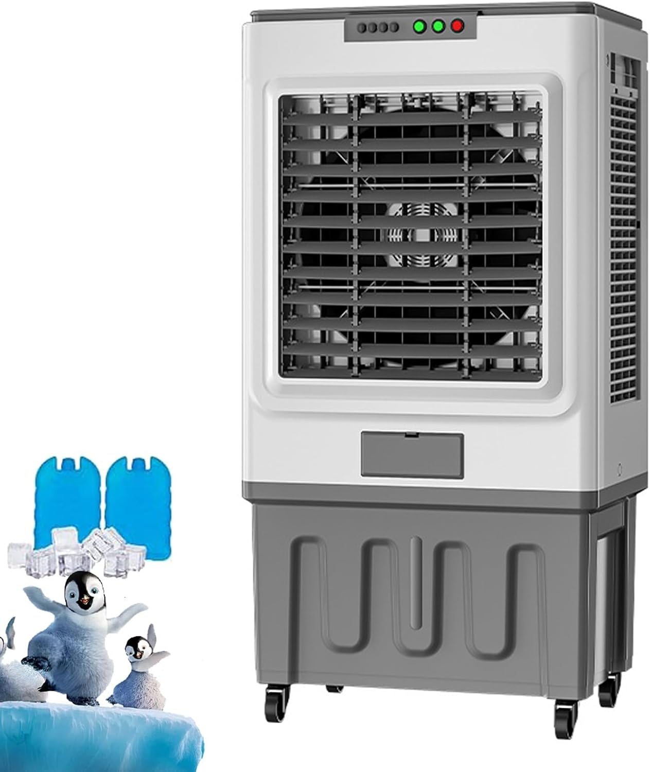 Portable Air Conditioner, Oscillating Tower Fan with Remote, Evaporative Air Cooler with 3 Wind Speeds, Cooling Fan Air Conditioner for Room Office(D)