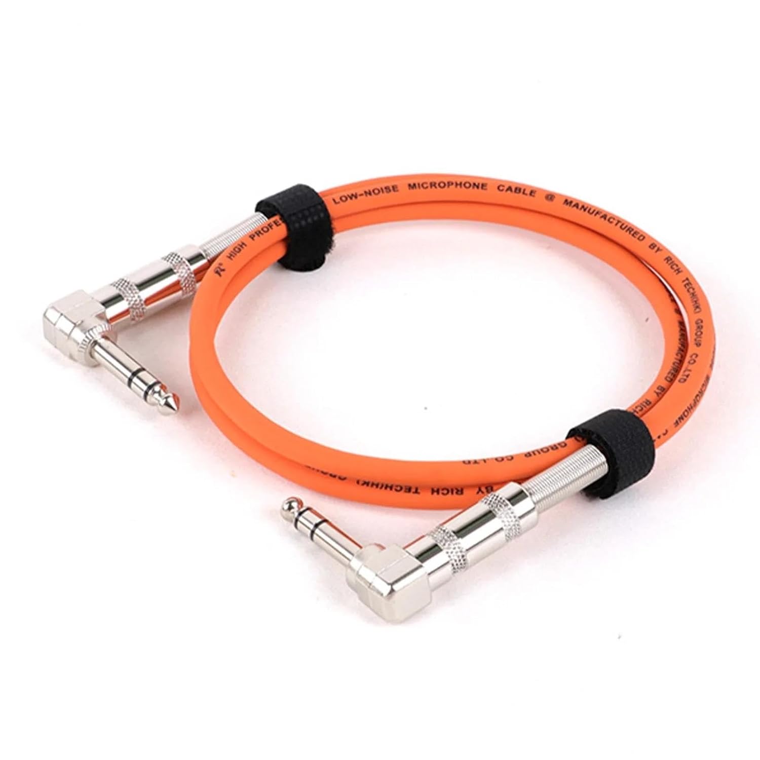 TSTS Guitar Audio Cable 6.35MM Stereo Balanced 1/4 Angle to Angle Speaker Amplifier Cable for Guitar Keyboard‎ Dual Channel Cable 1PC(Orange,15m)