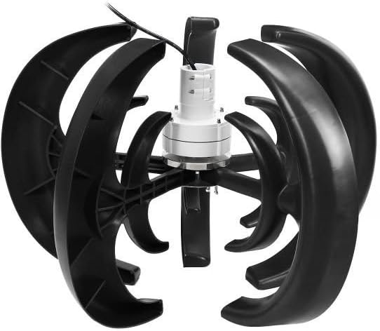 12V/24V 2000W Wind Turbine Kit 5-blade Lantern Wind Turbine With Controller + 100W*2 Solar Panels + Battery For RV, Boat, Home Power Generation, Etc. (Color : 24V)