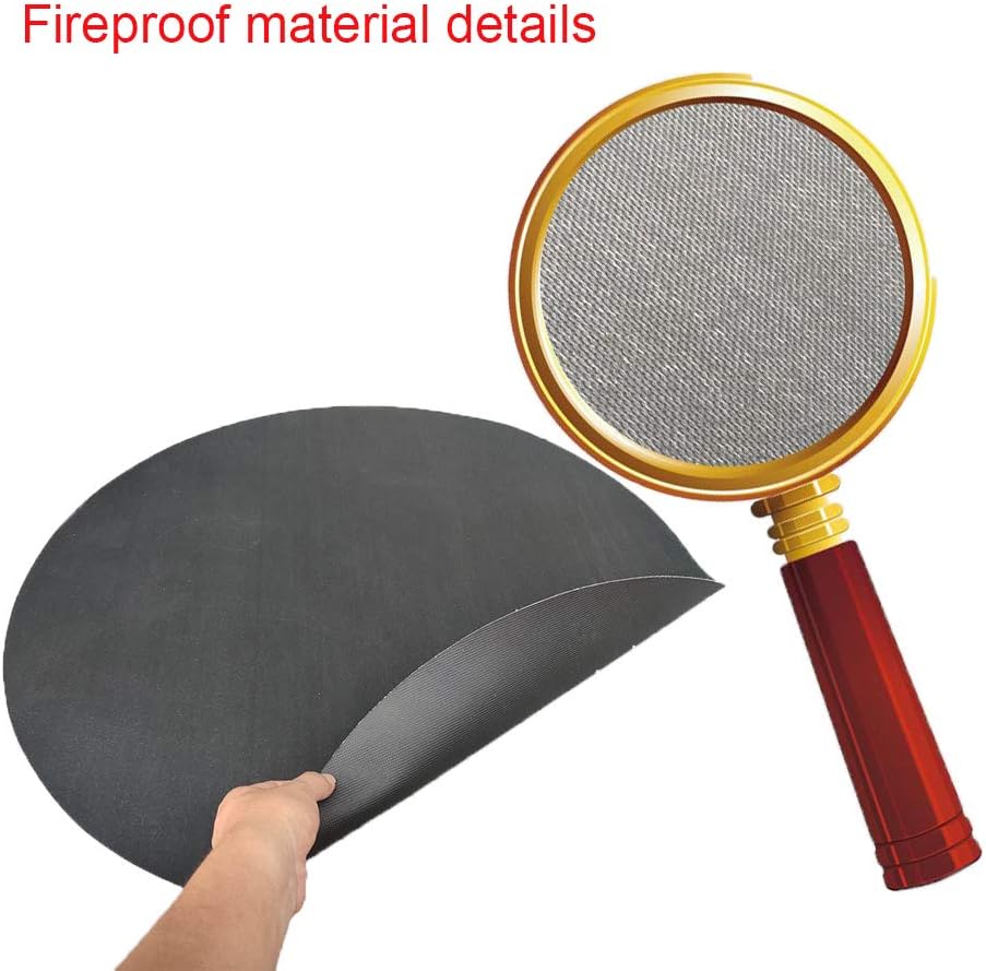 Chimineas Mat for Deck,Protection Grill & Patio Fire Pit Pad Hearth Rug, Fireproof Mat, Deck Protector for Wood Burning Fire Pit, Gas Fire Pit, Charcoal Grill (36x48Inch)