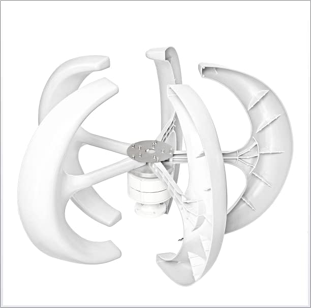 8000W Vertical Axis Lantern Wind Turbines Generator Motor Kit 5 Blades 12V-220V Electromagnetic for Home Hybrids Streetlight Use