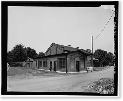Historic Framed Print, Thomas By-Product Coke Works, Gatehouse & Weigh Station, 1200 Tenth Street West, Thomas, Jefferson County, AL - 2, 17-7/8