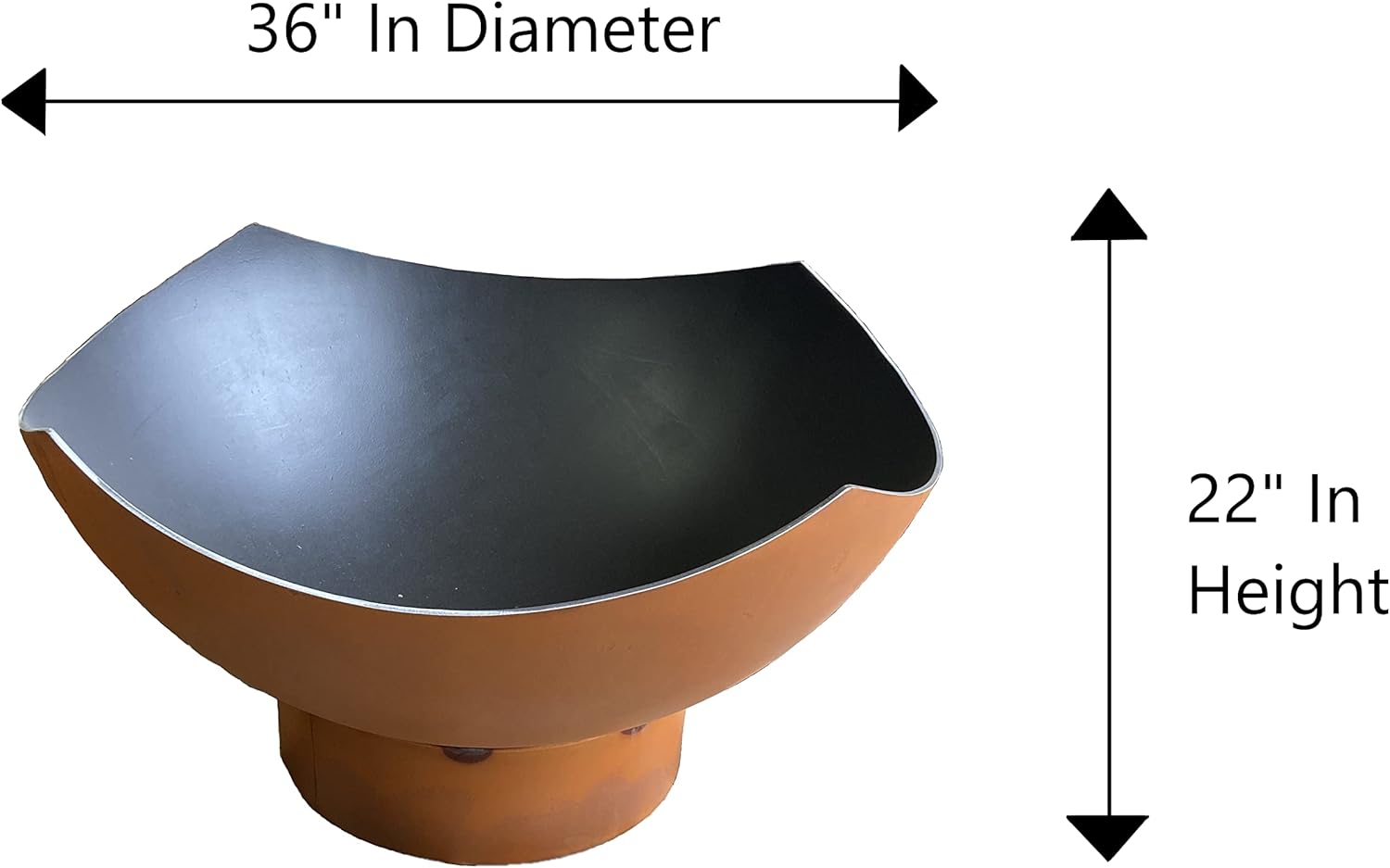 Fire Pit Art Manta Ray Wood Burning Mild Carbon Steel Fire Pit