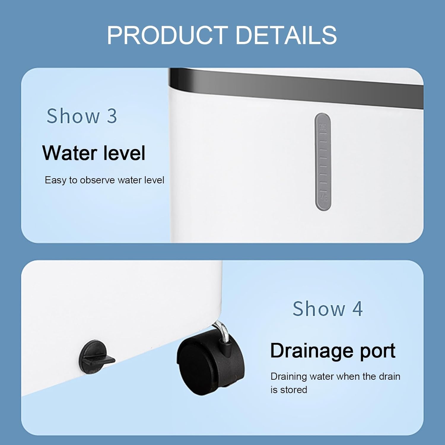 Portable Air Conditioners, Evaporative Air Cooler Fan for Home & Office, 3 Speeds, for Bedroom Office Home