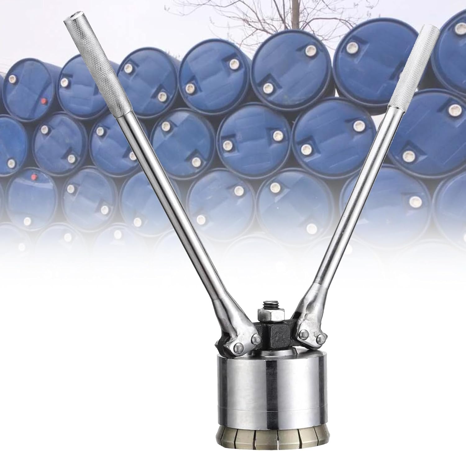 Oil Barrel Crimper Sealer,35mm&70mm 200L Drum Cap Crimping Tool, Manual Oil Barrel Sealing Machine, for Manufacturing,Chemical Industry,Petroleum,35mm+70mm