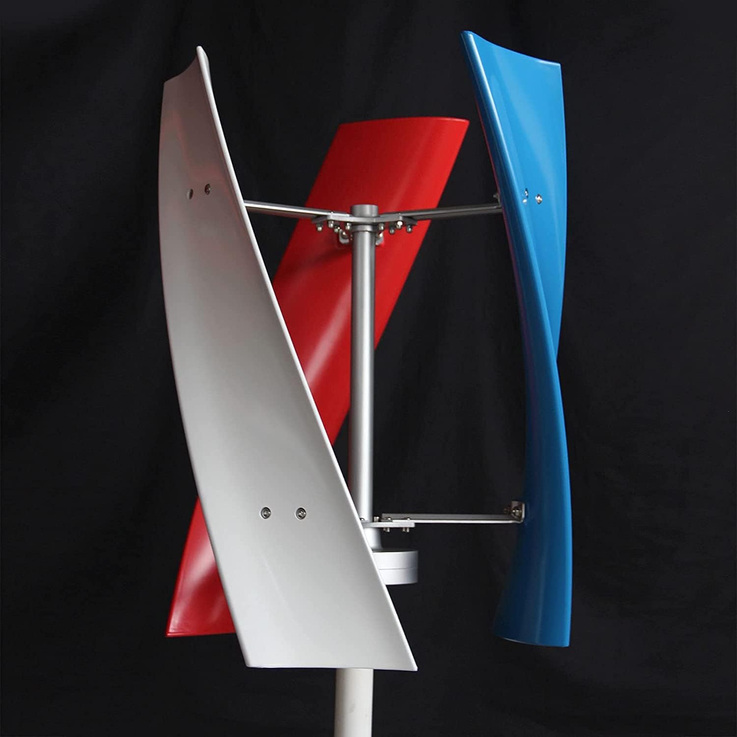 12000W Wind Power Turbine Generator Maglev Generator Vertical Wind Generator with 3 Blade and Controller (Red Blue White)