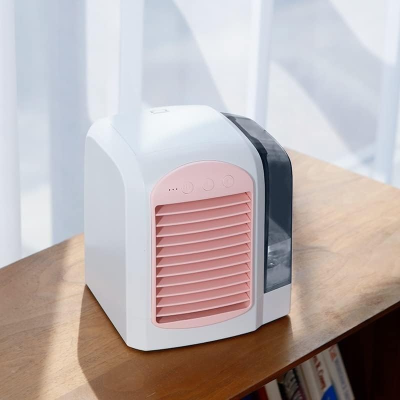 Portable Air Conditioner, 3 Speed Adjustable Evaporative Air Cooler Fan, Mini Personal Air Cooler, for Home, Office, Bedroom (Color : Pink) (Blue)